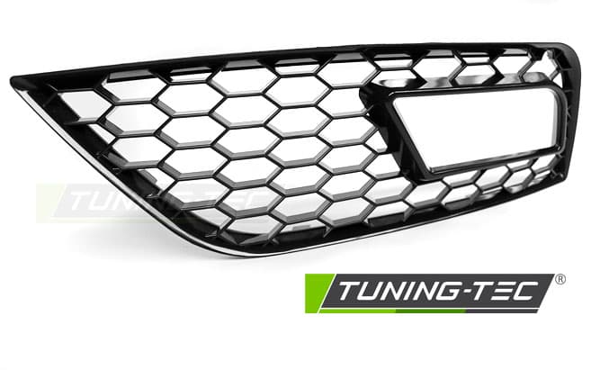 Mriežky hmloviek Audi A4 B8 11-15 Glossy Black – náhľad 2