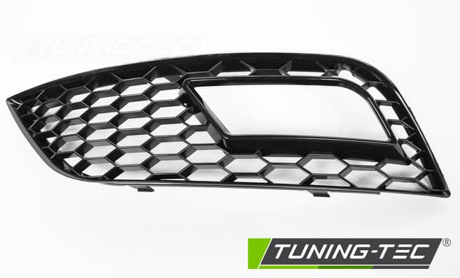 Mriežky hmloviek Audi A4 B8 11-15 Glossy Black – náhľad 3