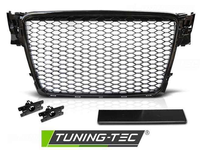 Predná maska Audi A4 B8 08-11 RS Style Glossy Black – náhľad 2