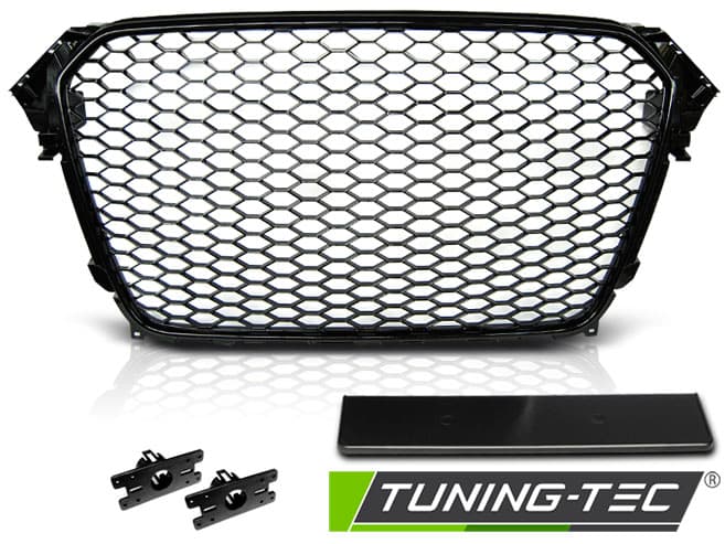 Predná maska Audi A4 B8 11-15 RS Style Glossy Black – náhľad 2
