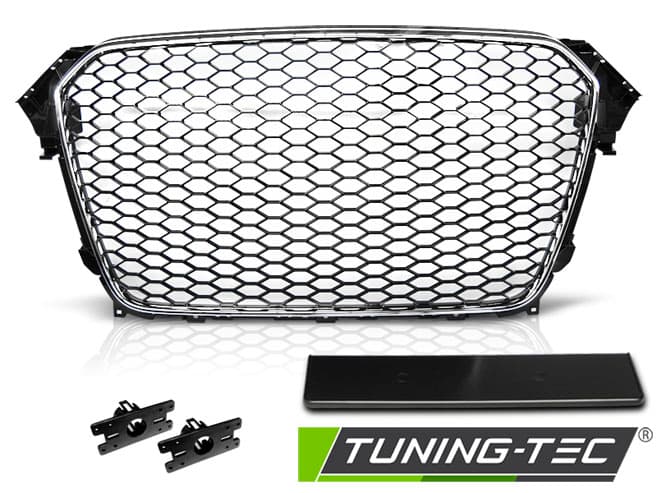 Predná maska Audi A4 B8 11-15 RS Style Black Chrome – náhľad 2
