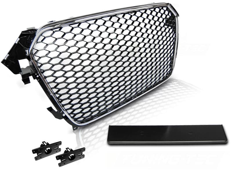 Predná maska Audi A4 B8 11-15 RS Style Black Chrome