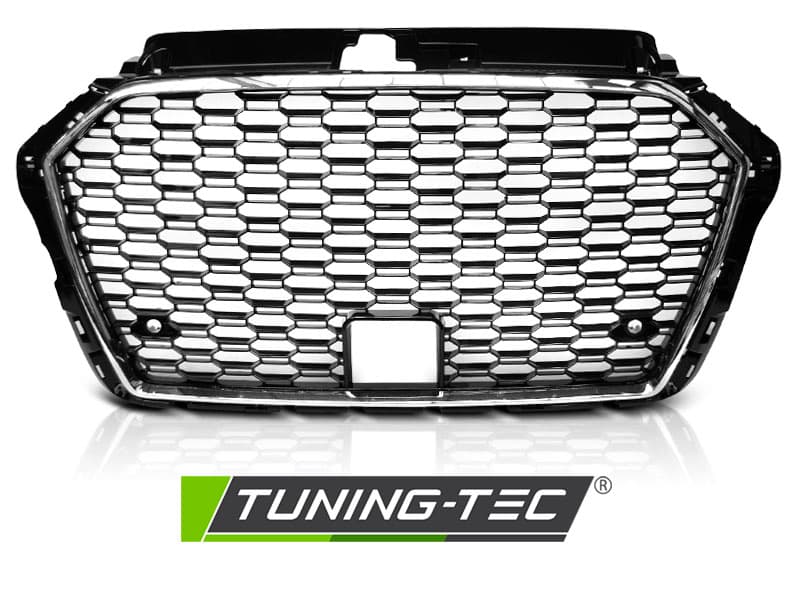 Predná maska Audi A3 8V 17- RS3 Style Black Chrome – náhľad 2