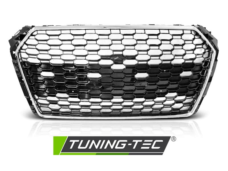 Predná maska RS4 Style Audi A4 B9 PDC Black Chrome – náhľad 2