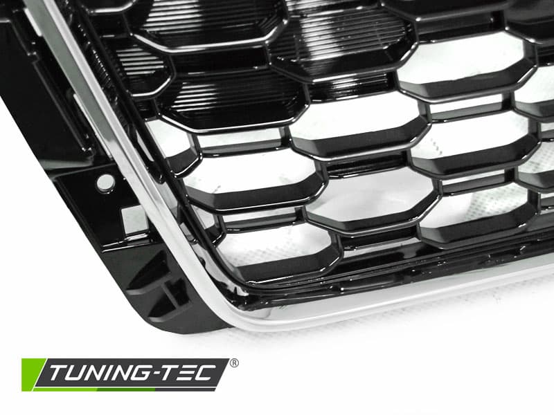 Predná maska RS4 Style Audi A4 B9 PDC Black Chrome – náhľad 3