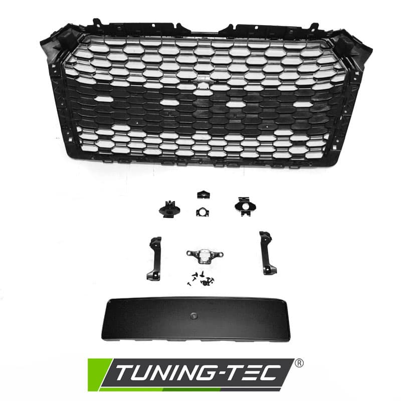 Predná maska RS4 Style Audi A4 B9 PDC Black Chrome – náhľad 5