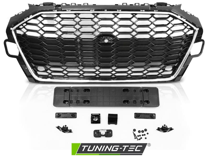 Predná maska Audi A4 B9 20-24 Black Chrome – náhľad 2