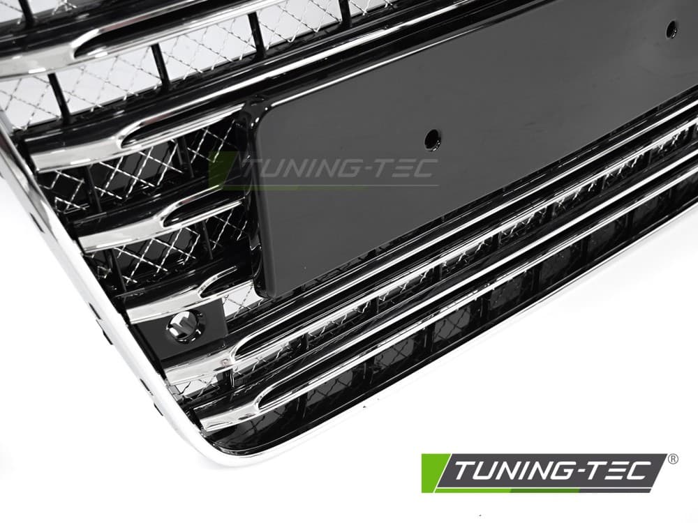 Predná maska Audi A8 D4 09-13 Black Chrome – náhľad 3