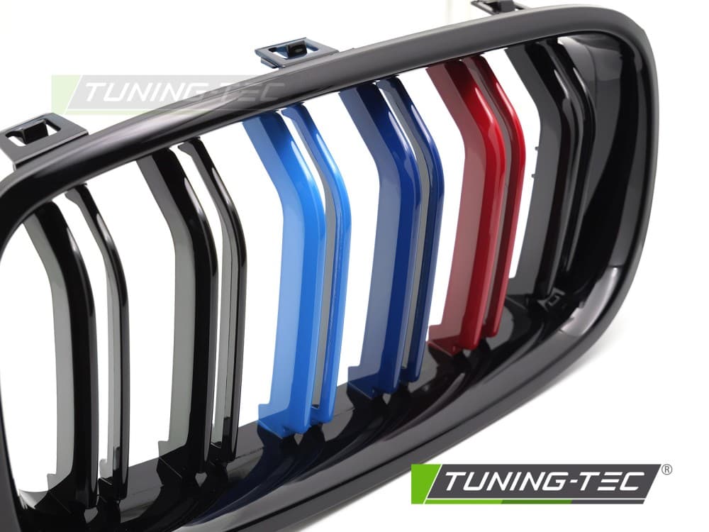 Predná maska BMW F30/F31 Tri-Colour Glossy Black – náhľad 3