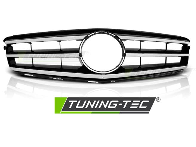 Predná maska Mercedes W204 07-14 Avantgarde - Black Chrome – náhľad 2