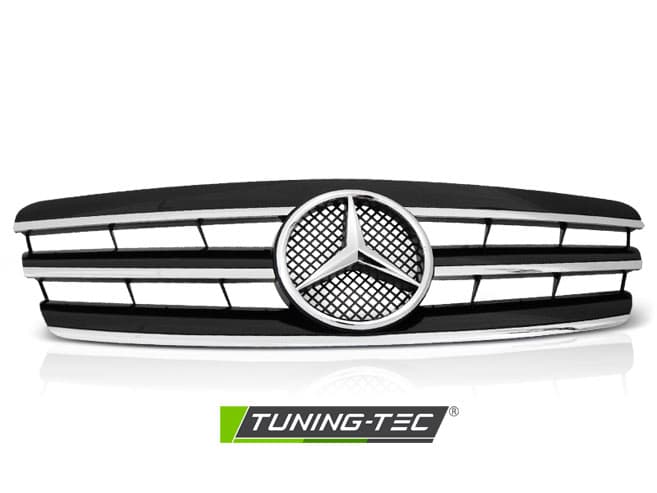 Predná maska Mercedes W203 00-07 CL Style Black Chrome – náhľad 2