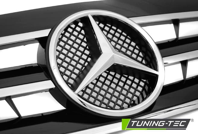 Predná maska Mercedes W203 00-07 CL Style Black Chrome – náhľad 3