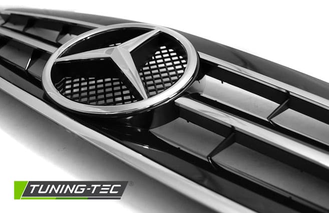 Predná maska Mercedes W203 00-07 CL Style Black Chrome – náhľad 4