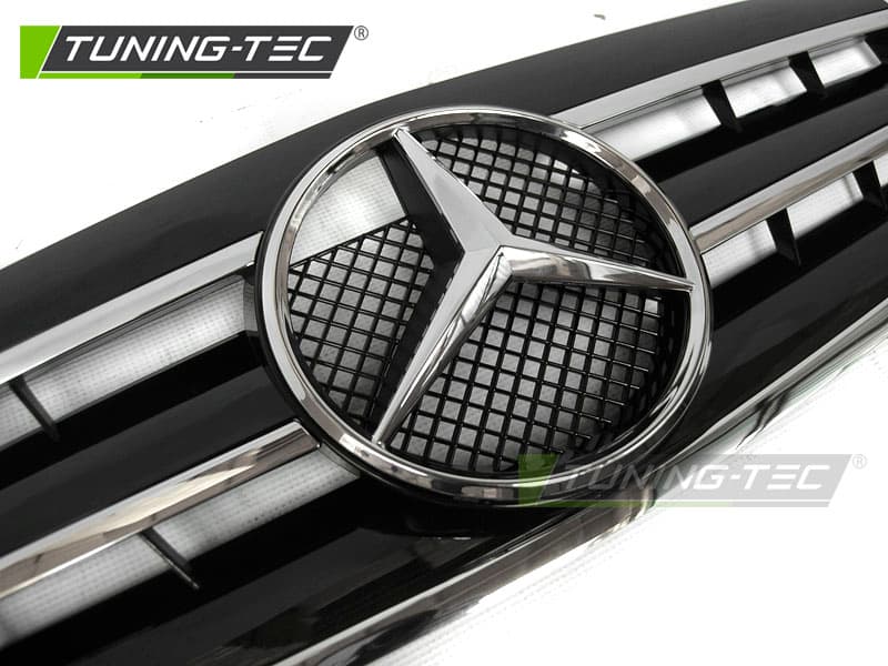 Predná maska Mercedes CLK W208 96-02 Black Chrome – náhľad 3