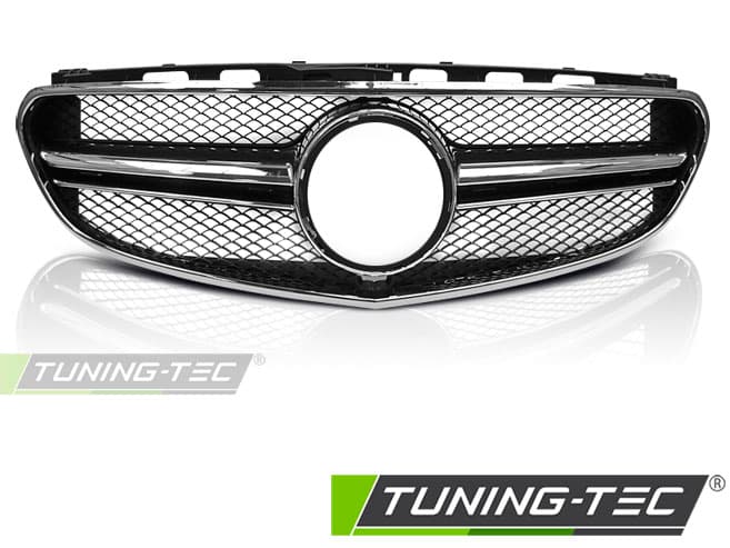 Predná maska Mercedes W212 13-16 Black Chrome – náhľad 2