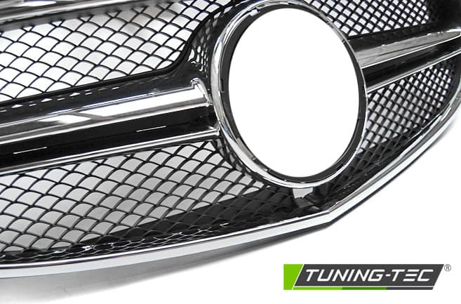 Predná maska Mercedes W212 13-16 Black Chrome – náhľad 3