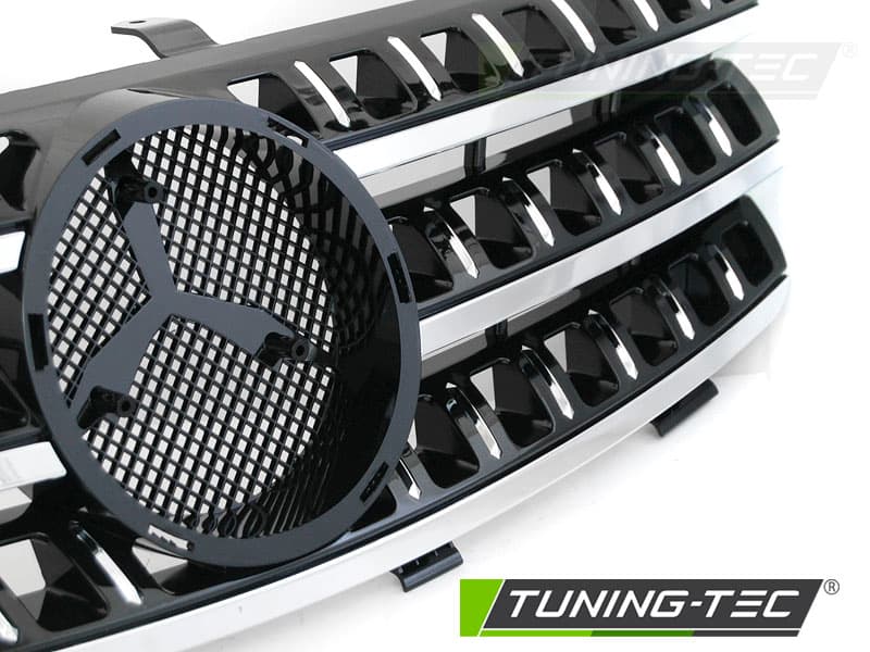Predná maska Mercedes ML W164 05-08 Black Chrome – náhľad 3