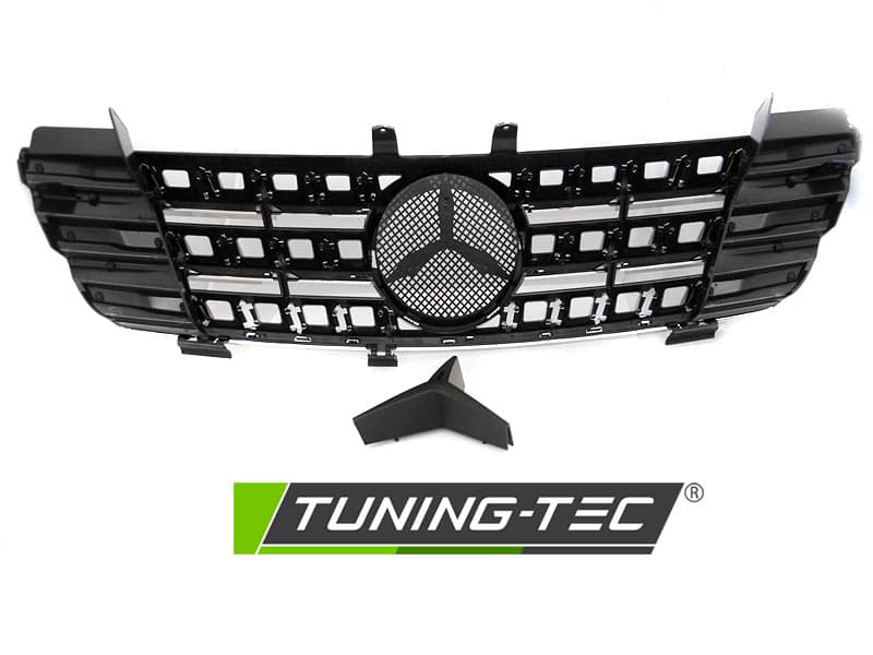 Predná maska Mercedes ML W164 05-08 Black Chrome – náhľad 4