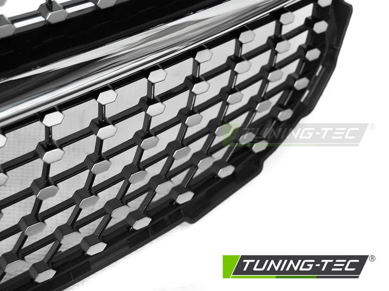Predná maska Mercedes W205 14-18 Sport Glossy Black Chrome – náhľad 4