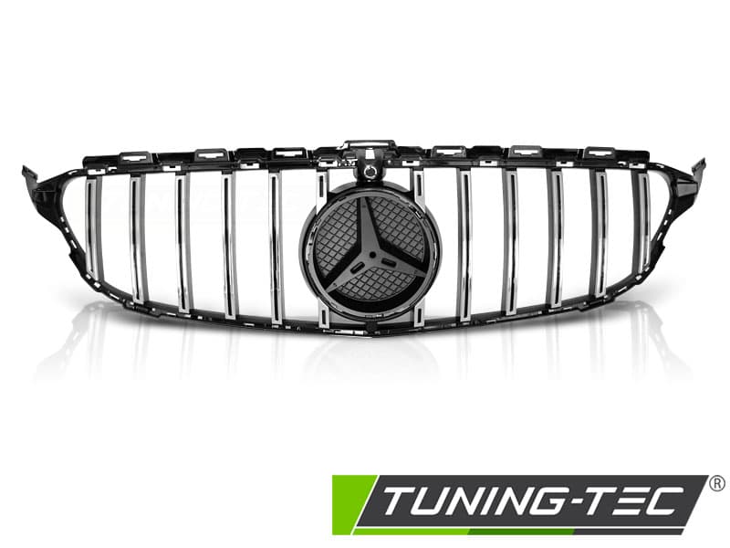 Predná maska Mercedes W205 14-18 GT Glossy Black Chrome – náhľad 2