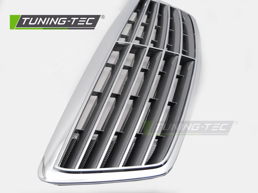 Predná maska Mercedes S W220 02-05 Carbon Look Chrome – náhľad 3