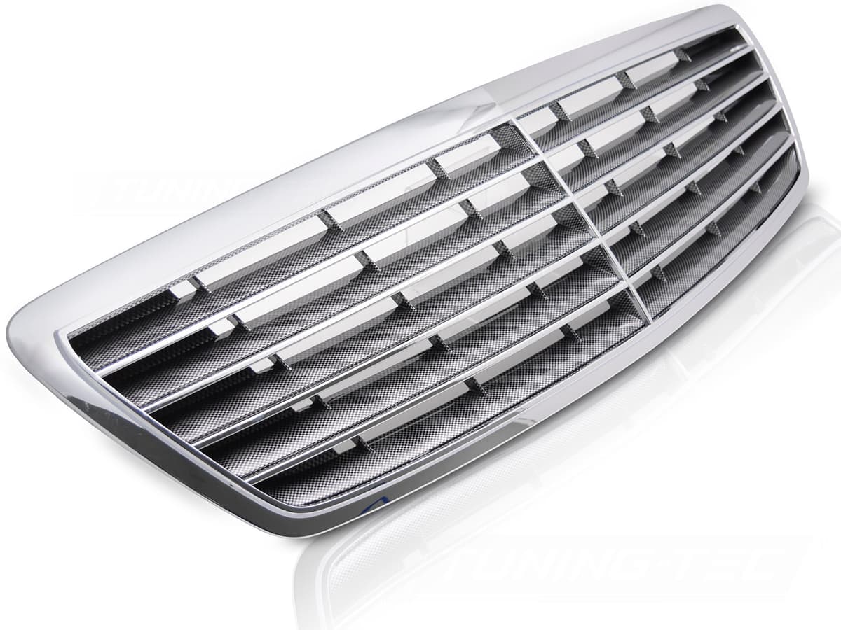 Predná maska Mercedes S W220 02-05 Carbon Look Chrome