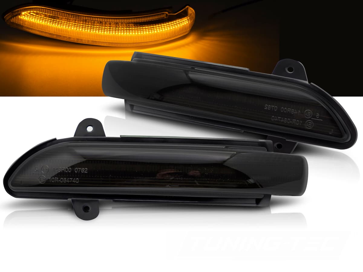 Smerovky do zrkadiel Mercedes W211 W221 LED Smoke