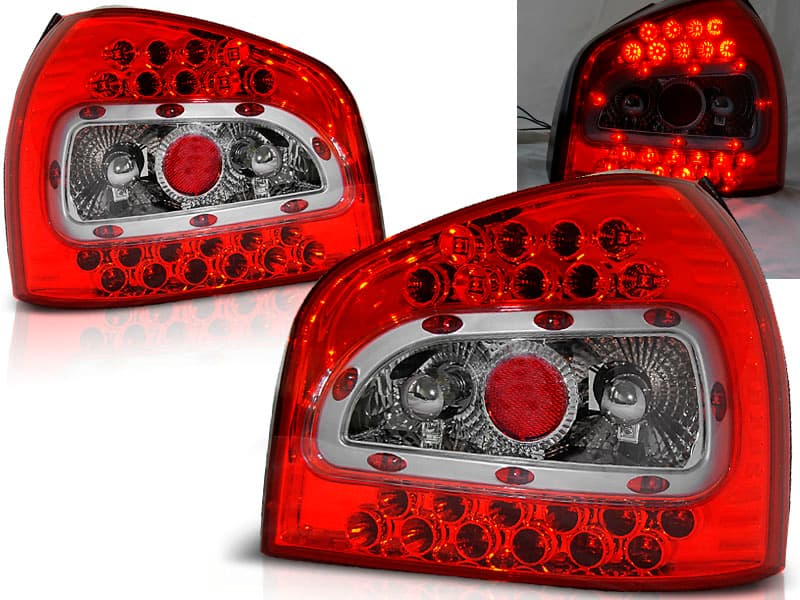 Zadné svetlá Audi A3 96-03 LED Clear Red