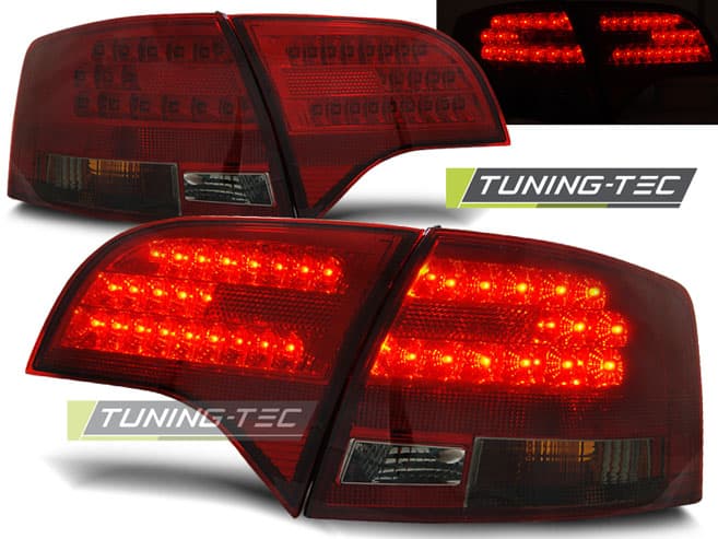 Zadné svetlá Audi A4 B7 04-08 Avant Red Smoke – náhľad 2