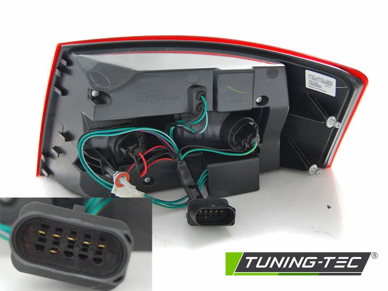 Zadné svetlá Audi A6 C6 04-08 6-PIN LED BAR Red White – náhľad 3