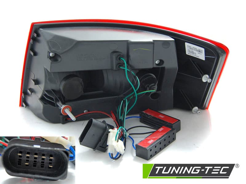 Zadné svetlá Audi A6 C6 04-08 7-PIN LED BAR Red White – náhľad 3
