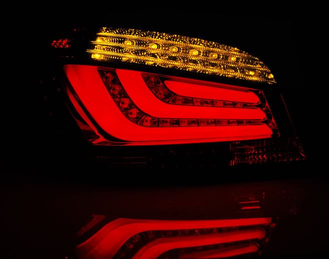 Zadné svetlá BMW E60 LCI 07-09 LED BAR Red White – náhľad 5