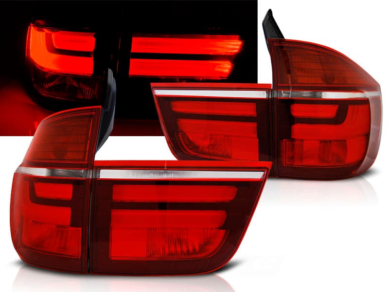Zadné svetlá BMW E70 X5 07-10 LED BAR Red White