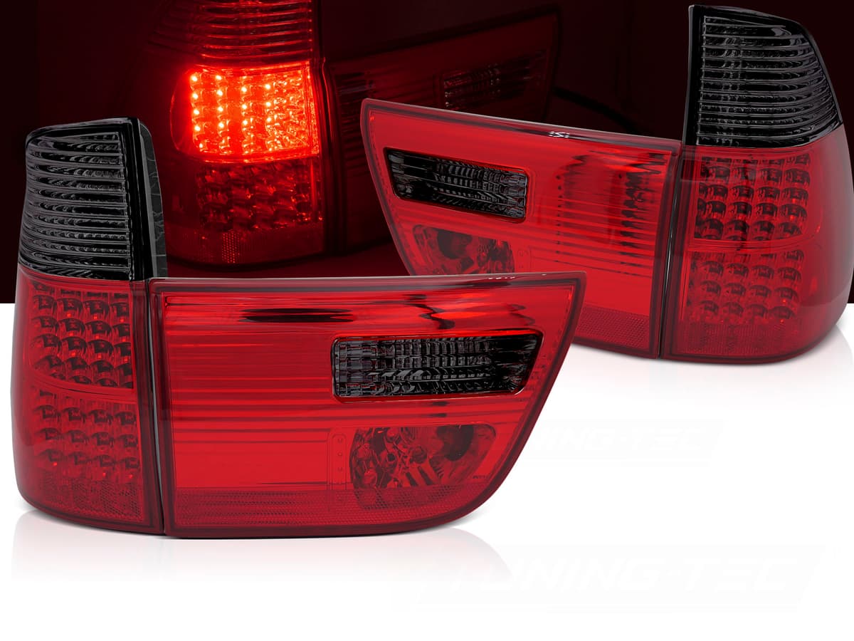 Zadné svetlá BMW E53 X5 99-03 LED Red Smoke