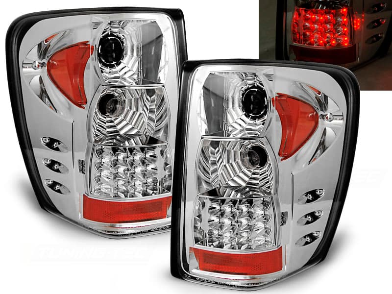 Zadné svetlá Jeep Grand Cherokee 99-05 LED Chrome