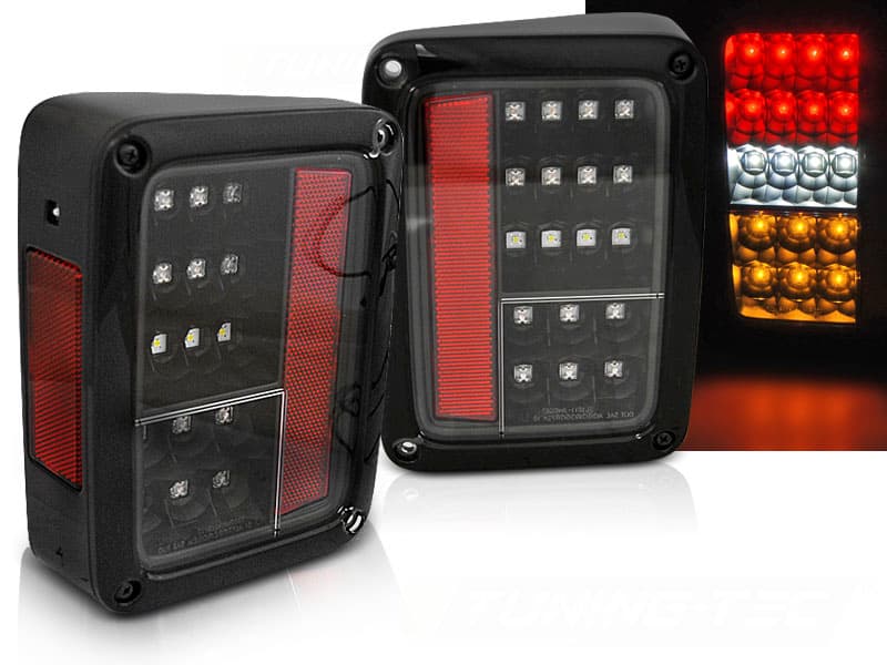 Zadné svetlá Jeep Wrangler JK 07-18 LED Black - 23