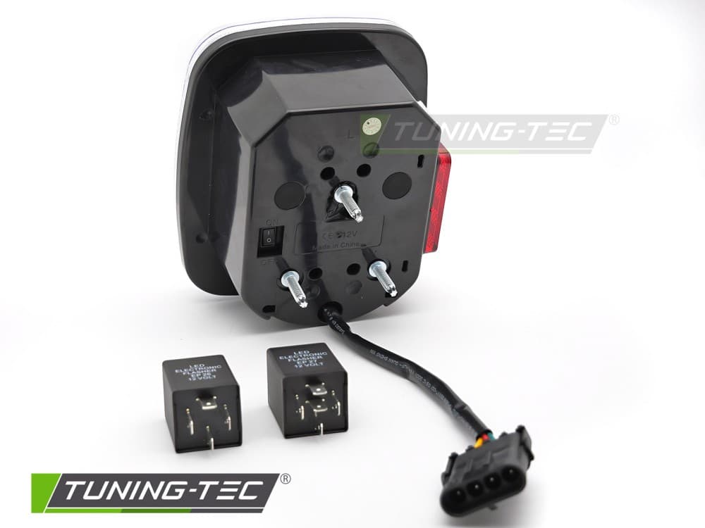 Zadné svetlá Jeep Wrangler YJ TJ 91-06 LED Red White – náhľad 6