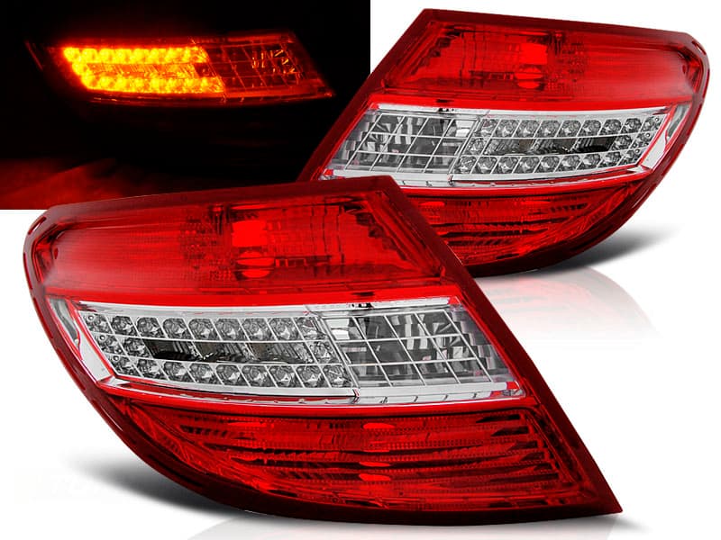 Zadné svetlá Mercedes C W204 Sedan 07-10 LED Red White