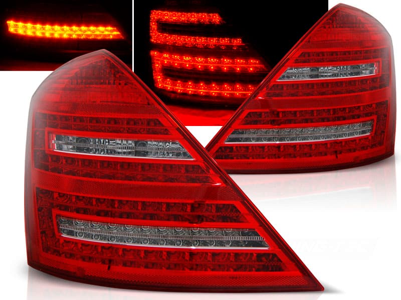 Zadné svetlá Mercedes W221 S 05-09 LED Red White