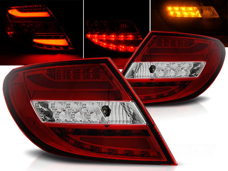 Zadné svetlá Mercedes W204 Sedan 07-10 LED BAR Red White - 68