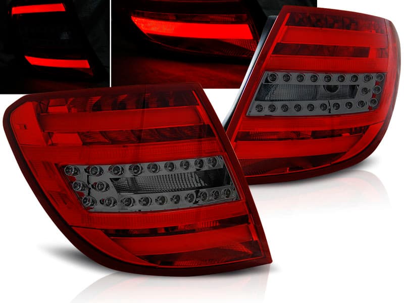 Zadné svetlá Mercedes W204 Kombi C 07-10 LED Red Smoke