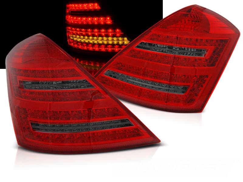 Zadné svetlá Mercedes W221 S 05-09 LED Dynamic Red Smoke