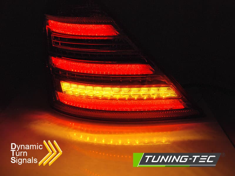 Zadné svetlá Mercedes S W221 05-09 LED Dynamic Red Smoke – náhľad 3