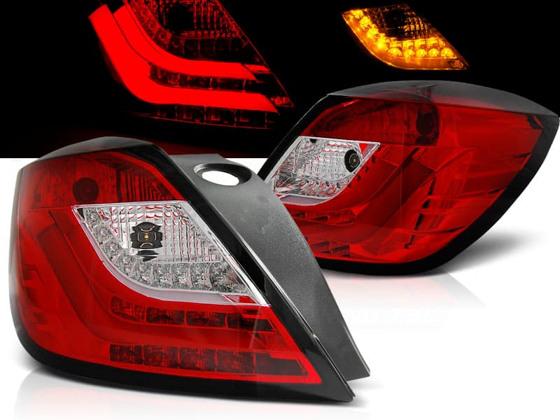 Zadné svetlá Opel Astra H 04-09 LED BAR 3D Red White