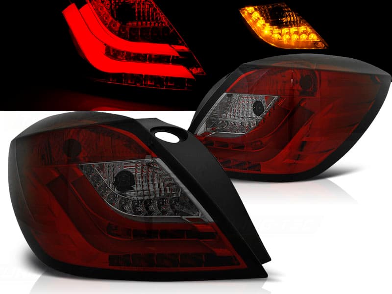 Zadné svetlá Opel Astra H 04-09 LED BAR 3D Red Smoke