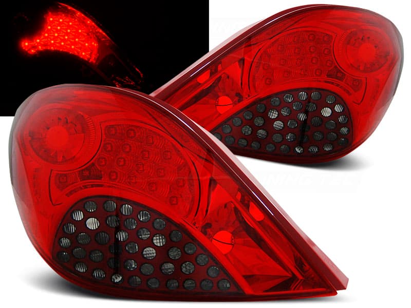 Zadné svetlá Peugeot 207 06-09 LED Red Smoke