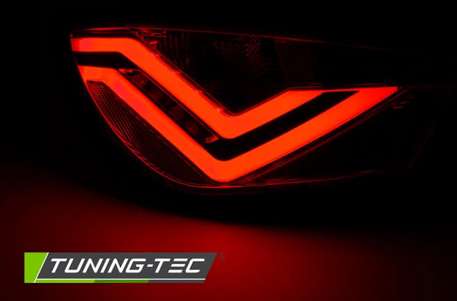 Zadné svetlá Seat Ibiza 6J 08-12 LED BAR 3D Red Smoke – náhľad 2