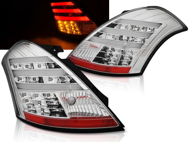 Zadné svetlá Suzuki Swift 5 10- LED BAR Chrome