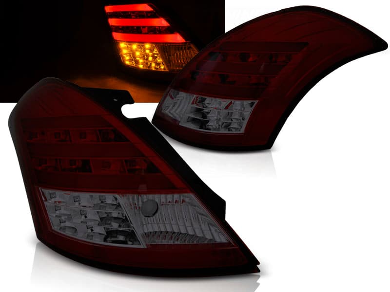Zadné svetlá Suzuki Swift 5 10- LED BAR Red Smoke