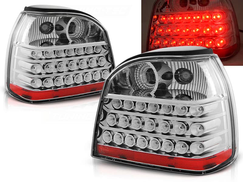 Zadné svetlá VW Golf 3 LED Clear Red - 01